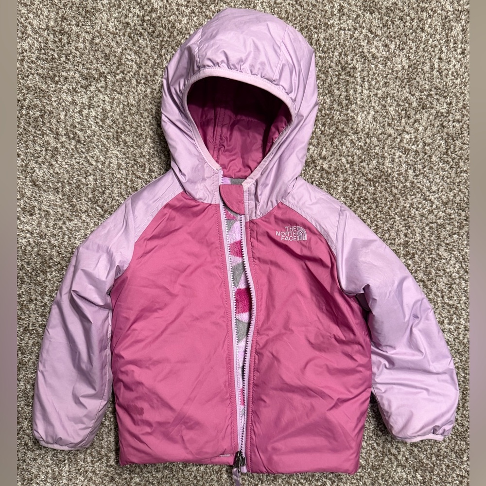 The North Face Light Purple and Pink Hooded Jacket